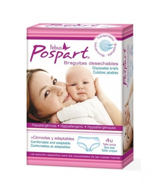 Indasec® Pospart® Braguitas Desechables 4 Uds