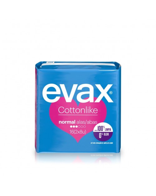 Evax Cottonlike Normal con Alas 16 Unidades