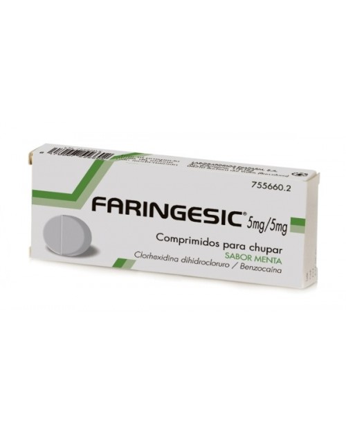 FARINGESIC 5 mg/5 mg COMPRIMIDOS PARA CHUPAR SABOR MENTA