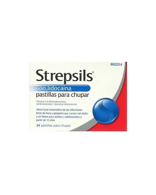 STREPSILS CON LIDOCAINA PASTILLAS PARA CHUPAR