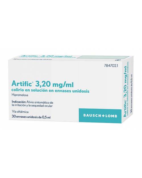 ARTIFIC 3,20 mg/ml COLIRIO EN SOLUCION EN ENVASE UNIDOSIS