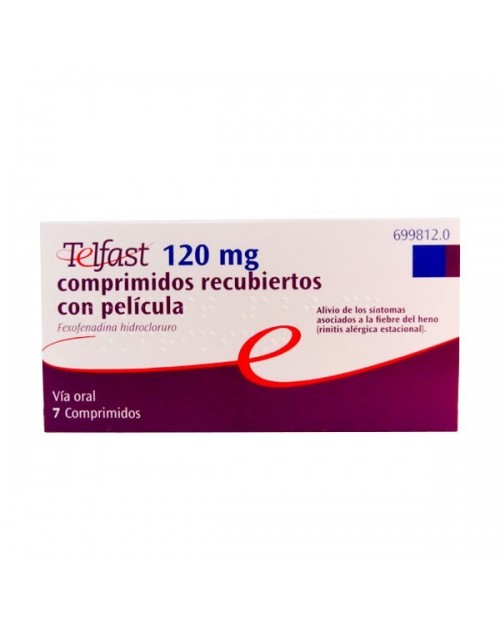 TELFAST (120 MG 7 COMPRIMIDOS RECUBIERTOS )