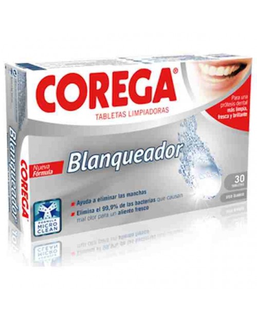 corega blanqueador 30 tabletas