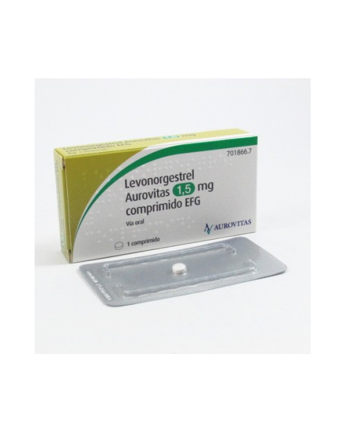 LEVONORGESTREL AUROVITAS 1,5 MG COMPRIMIDO EFG